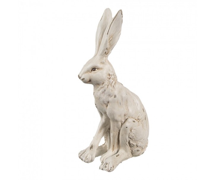 Béžová antik velikonoční dekorace zajíc - 8*5*13 cm Clayre & Eef