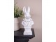 Bílá antik cementová busta králík - 11*8*24 cm Clayre & Eef
