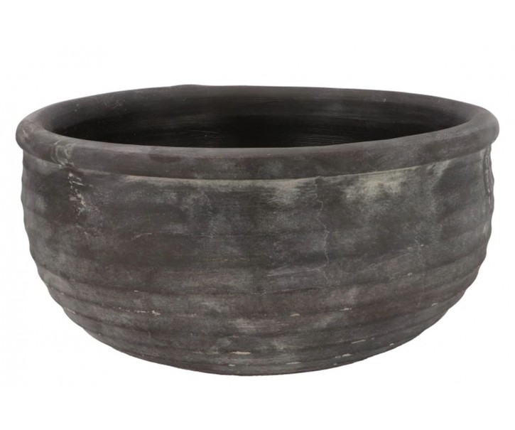Šedá antik rustikální mísa Gamla - Ø 39*20 cm daan kromhout