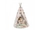 Dekorace děvčátko s králíčkem ve stanu - 13*13*19 cm Clayre & Eef