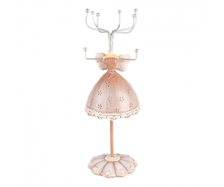 Béžový stojánek na šperky šaty Princess - Ø 7*19 cm Clayre & Eef