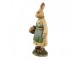 Dekorace figurka králičí žena v zelených šatech - 9*7*20 cm Clayre & Eef