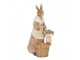 Dekorace králičí žena v šatech s malým králíčkem - 13*10*24 cm Clayre & Eef