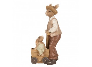 Dekorace figurka králík s malým králíčkem - 12*7*23 cm