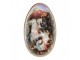 Červená plechová dóza ve tvaru vajíčka s králíčky Easter Egg - 7*11*7 cm Clayre & Eef