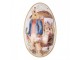 Modrá plechová dóza ve tvaru vajíčka s králíčkem Easter Egg - 7*11*7 cm Clayre & Eef