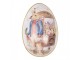 Modrá plechová dóza ve tvaru vajíčka s králíčkem Easter Egg - 8*13*8 cm Clayre & Eef