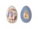 Modrá plechová dóza ve tvaru vajíčka s králíčkem Easter Egg - 8*13*8 cm Clayre & Eef