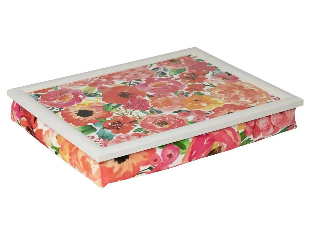 Barevný květovaný podnos na nohy Fleury Poppy - 43*33*7cm Mars & More Barevný květovaný podnos na nohy Fleury Poppy - 43*33*7cm Mars & More
