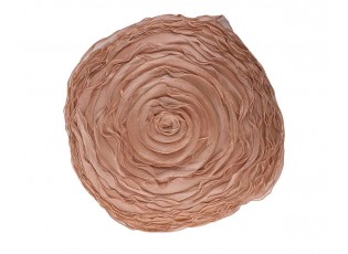 Béžový kulatý polštář ve tvaru květu Bella - Ø 40 cm