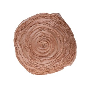 Béžový kulatý polštář ve tvaru květu Bella - Ø 40 cm