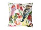 Bílý polštář s papouškem a květy Fleury Bird - 45*10*45cm Mars & More 