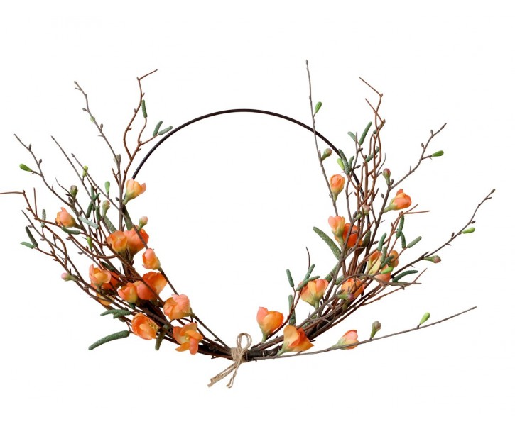 Dekorace umělý věnec s pomerančovými květy - Ø 30 cm Chic Antique