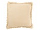 Béžový sametový polštář s třásněmi Fringe - 50*9*50 cm J-Line by Jolipa