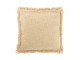 Béžový sametový polštář s třásněmi Fringe - 50*9*50 cm J-Line by Jolipa