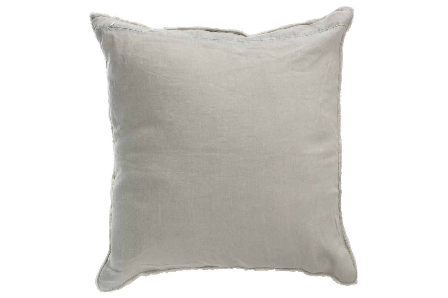 Zelený opraný lněný polštář s třásněmi Stonewashed - 45*10*45 cm J-Line by Jolipa Zelený opraný lněný polštář s třásněmi Stonewashed - 45*10*45 cm J-Line by Jolipa