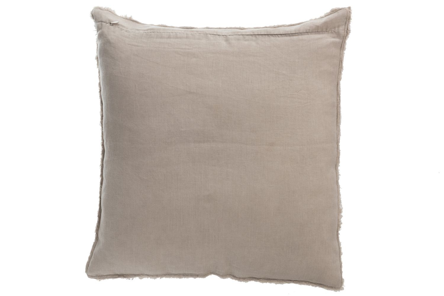 Taupe opraný lněný polštář s třásněmi Stonewashed - 45*10*45 cm J-Line by Jolipa Taupe opraný lněný polštář s třásněmi Stonewashed - 45*10*45 cm J-Line by Jolipa