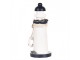 Bílo-modrá dřevěná dekorace maják Lighthouse Nautic - Ø 6*15 cm Clayre & Eef