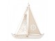 Bílá dřevěná dekorace loďka Boat Nautic - 34*7*38 cm Clayre & Eef