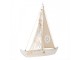 Bílá dřevěná dekorace loďka Boat Nautic - 34*7*38 cm Clayre & Eef