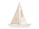 Bílá dřevěná dekorace loďka Boat Nautic - 34*7*38 cm Clayre & Eef