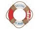 Bílo-červená dekorace záchranný kruh Lifebuoy Nautic - Ø 37*7 cm Clayre & Eef