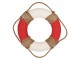 Bílo-červená dekorace záchranný kruh Lifebuoy Nautic - Ø 37*7 cm Clayre & Eef