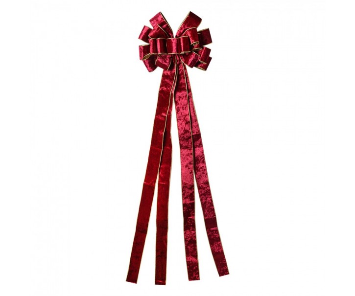 Vínová dekorační mašle Bow - 33*135 cm Clayre & Eef