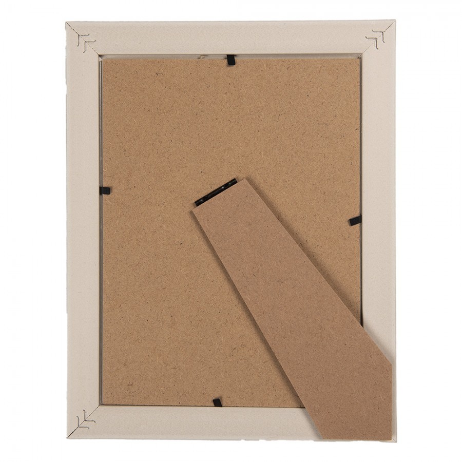 Béžový fotorámeček s obšitým okrajem L - 19*1*24 cm / 15*20 cm Clayre & Eef Béžový fotorámeček s obšitým okrajem L - 19*1*24 cm / 15*20 cm Clayre & Eef