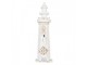 Bílá dřevěná dekorace maják Lighthouse Nautic - Ø 10*32 cm Clayre & Eef