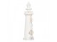Bílá dřevěná dekorace maják Lighthouse Nautic - Ø 10*32 cm Clayre & Eef