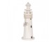 Bílá dřevěná dekorace maják Lighthouse Nautic - Ø 10*30 cm Clayre & Eef