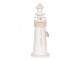 Bílá dřevěná dekorace maják Lighthouse Nautic - Ø 10*30 cm Clayre & Eef