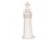 Bílá dřevěná dekorace maják Lighthouse Nautic - Ø 10*30 cm Clayre & Eef