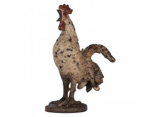 Béžová antik dekorace kokrhající kohout Rooster antique - 26*13*33 cm