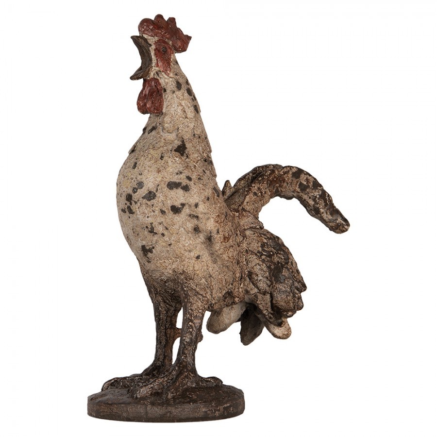 Béžová antik dekorace kokrhající kohout Rooster antique - 26*13*33 cm Clayre & Eef Béžová antik dekorace kokrhající kohout Rooster antique - 26*13*33 cm Clayre & Eef