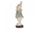 Dekorace figurka králík v modrém kabátku - 11*10*29 cm Clayre & Eef