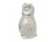Zelená keramická dekorace sova s květy Floria L - 13*12*22 cm Clayre & Eef