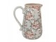 Zelený keramický dekorační džbán s květy Floria L - 21*15*23 cm Clayre & Eef