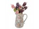 Zelený keramický dekorační džbán s květy Floria L - 21*15*23 cm Clayre & Eef