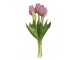 Kytice 5ks fialových realistických tulipánů Tulips - 26 cm Posiwio