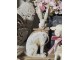 Dekorace béžový sedící králík s mašlí Rabbit Bow - 14*10*26 cm Clayre & Eef