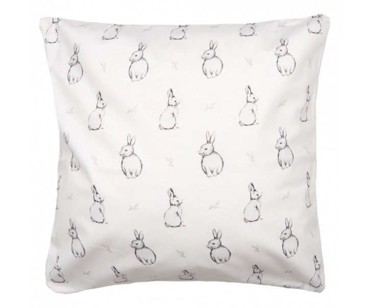 Béžový povlak na polštář s králíčky Bunny Buddies - 45*45 cm Clayre & Eef