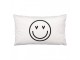 Černo-bílý povlak na polštář se smajlíky Heart & Smile - 30*50 cm Clayre & Eef