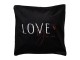 Bílo-černý povlak na polštář se srdíčkem Love you Heart & Smile - 45*45 cm Clayre & Eef