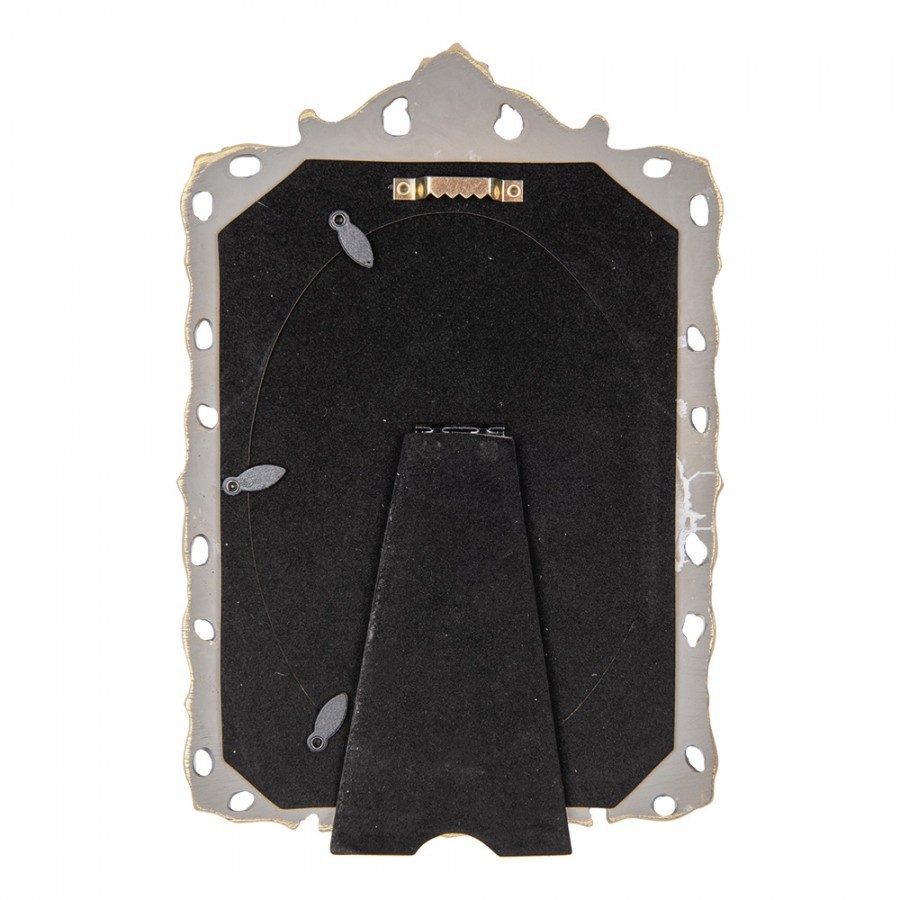 Šedo-zlatý antik fotorámeček s ornamenty - 18*2*26 cm / 13*18 cm Clayre & Eef Šedo-zlatý antik fotorámeček s ornamenty - 18*2*26 cm / 13*18 cm Clayre & Eef