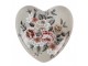 Zelená keramická dekorace srdce s květy Floria - 11*11*4 cm Clayre & Eef