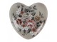 Zelená keramická dekorace srdce s květy Floria - 11*11*4 cm Clayre & Eef