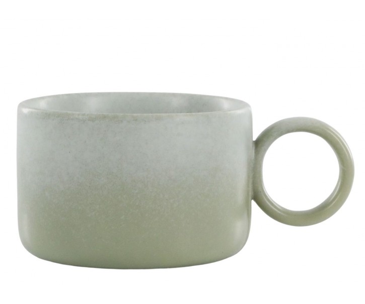 Zelený rustikální hrnek Valence Dusty Verte - 10*7,5 cm / 305 ml Chic Antique