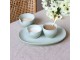 Zelený rustikální hrnek Valence Dusty Verte - Ø 8,5*7 cm / 185ml Chic Antique